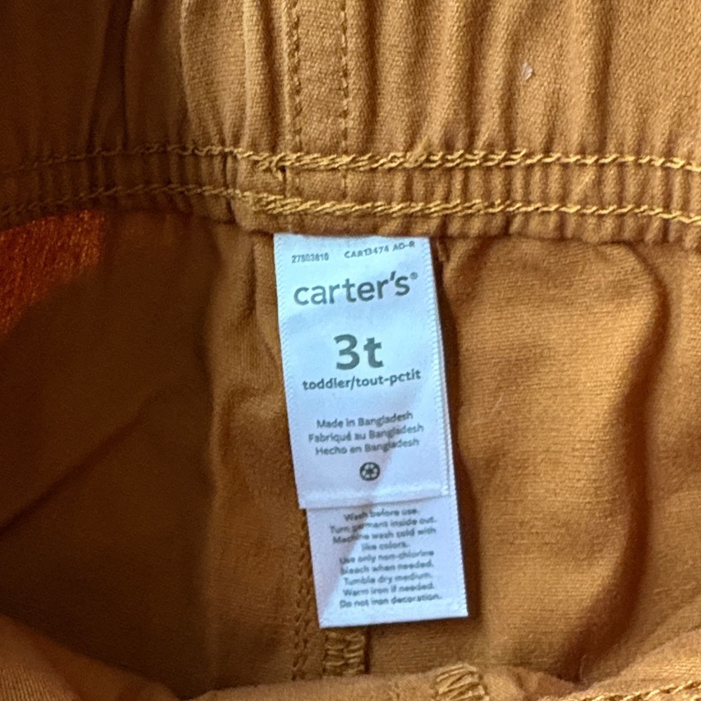 NWOT Carter’s Boys Brown Pants 3t - Picture 3 of 5